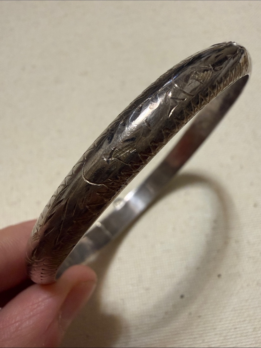 Sterling Silver 925 engraved Design Bengal bracelet